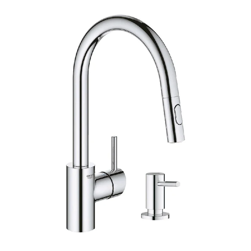 Grohe Concetto Pull-Down Kitchen Faucet with Soap Dispenser