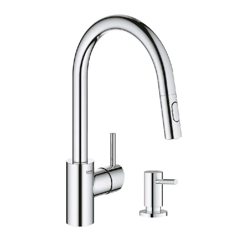 Grohe Concetto Pull-Down Kitchen Faucet with Soap Dispenser