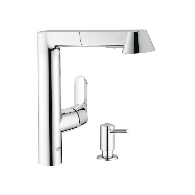 Grohe K7 Dual Spray Pull-Out Kitchen Faucet with Soap Dispenser