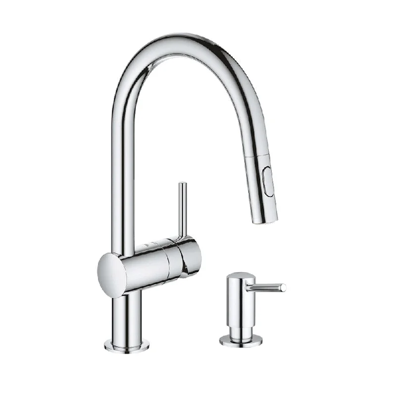 Grohe Minta Pull-Down Kitchen Faucet with Soap Dispenser