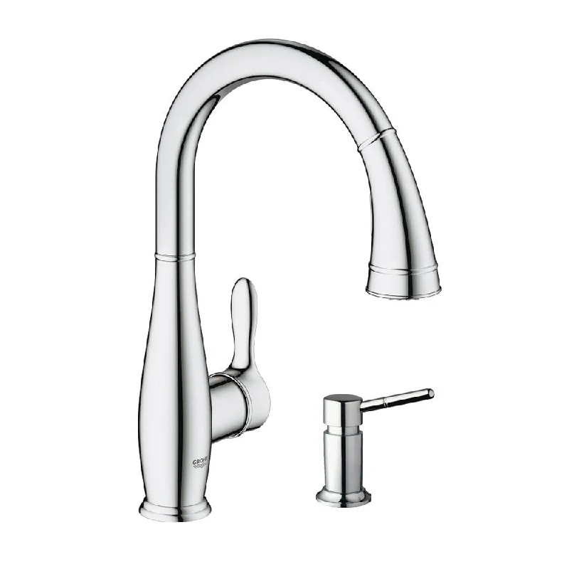 Grohe Parkfield Pull-Down Kitchen Faucet with Soap Dispenser