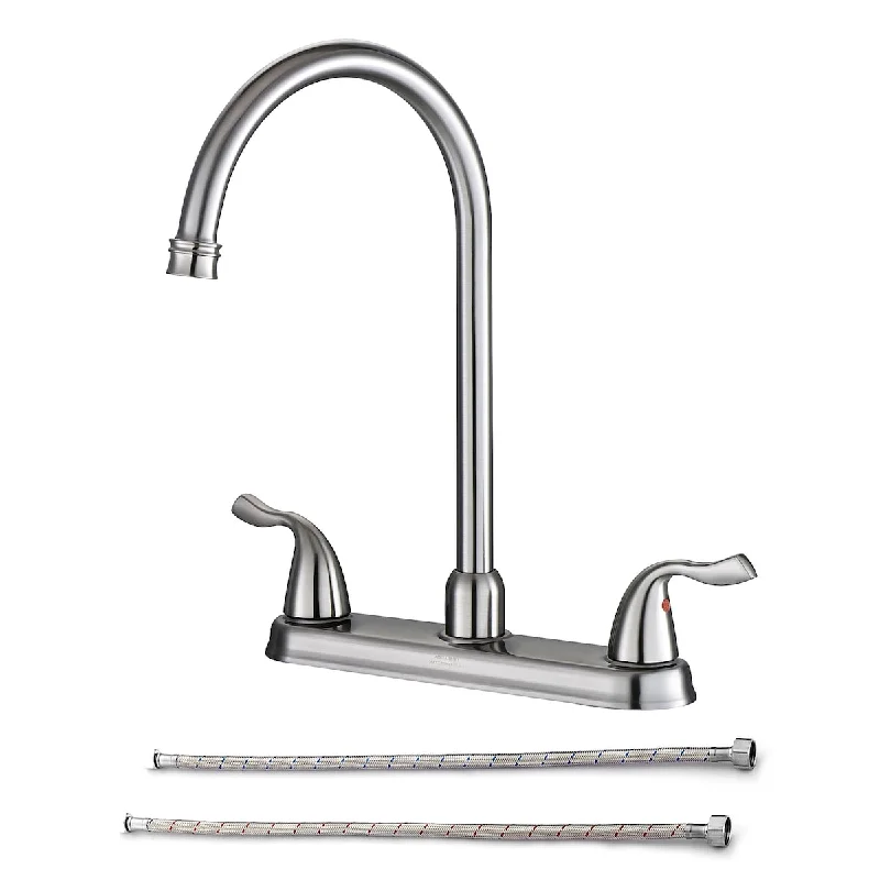 High Arch Two Handles Kitchen Sink Faucet