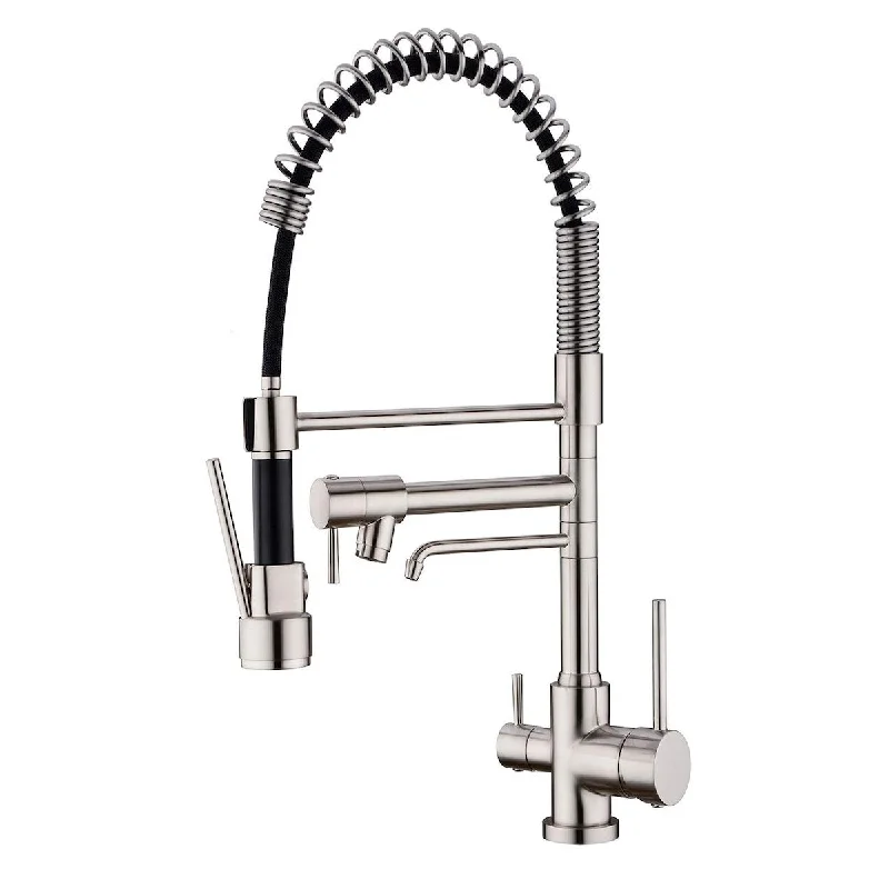 Kitchen Faucet, 3 Way Water Faucet, Modern Kitchen Faucet with Pull Down Sprayer, High Arc Water Filter Purifier Faucets