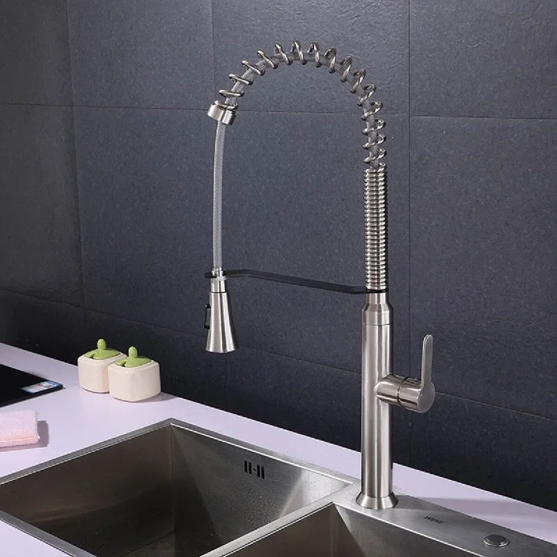 Kitchen Faucets with Pull Down Sprayer Single Handle One Hole Faucet