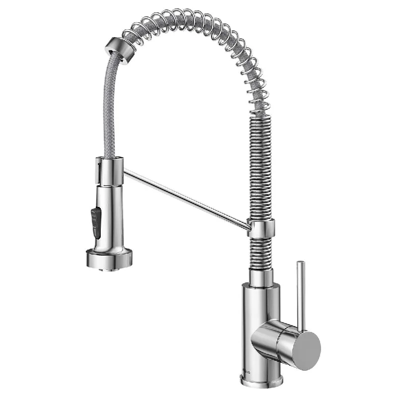 KPF-1610CH Bolden 18-Inch Commercial Kitchen Faucet with Dual Function Pull-Down Sprayhead in all-Brite Finish, 18 inch, Chrome