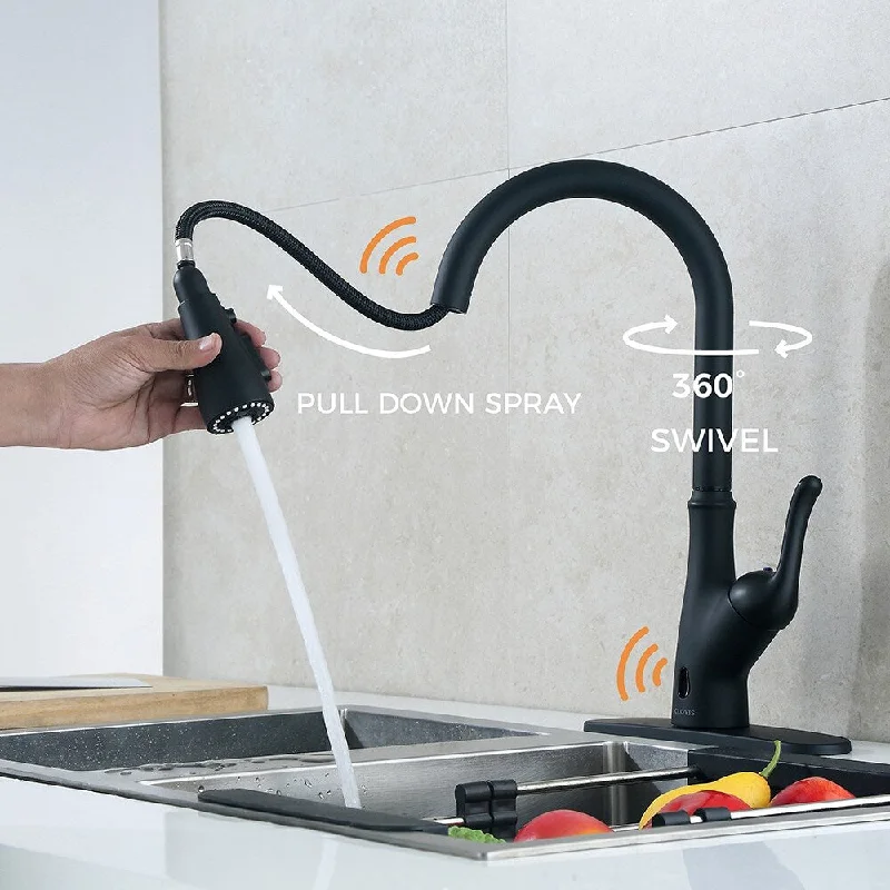 One-Handle Kitchen Faucet with Pull Down Sprayer Touchless Sink Faucet