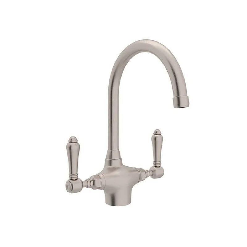 Rohl A1676LMSTN-2 Italian Kitchen San Julio Kitchen Faucet With Double-Lever Handle