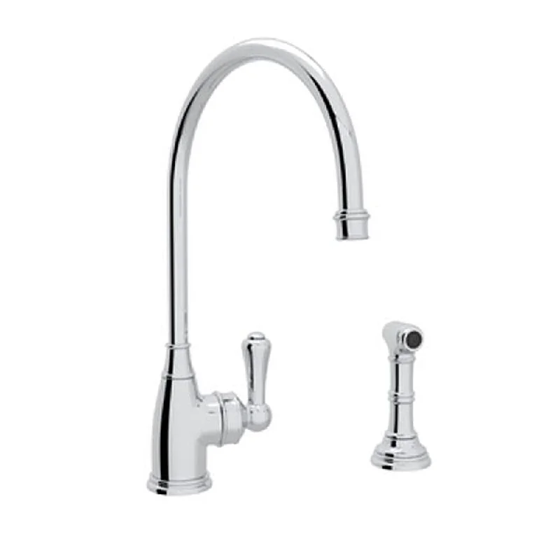 Rohl U.4702APC-2 Perrin and Rowe Kitchen Faucet And Metal Lever Handle