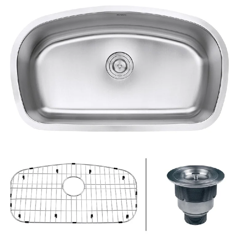 Ruvati 33-inch Undermount 16 Gauge Stainless Steel Kitchen Sink Single Bowl - RVM4210