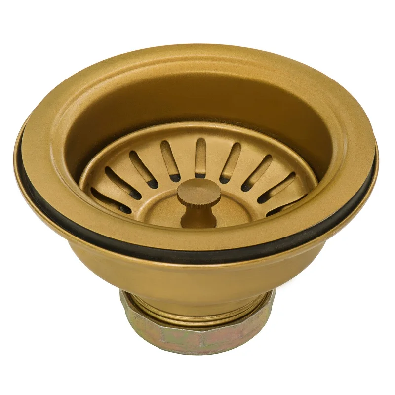 Ruvati Kitchen Sink Strainer Drain Assembly - Gold Tone Stainless Steel - RVA1022GG