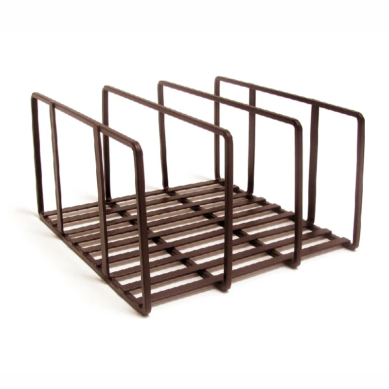 Seville Classics Bronze Iron Kitchen Cabinet & Counter Top Cutting Board Organizer