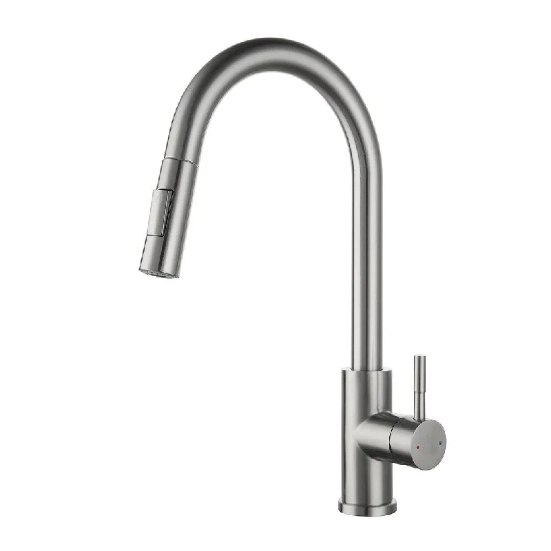 Single Handle High Arc Pull Out Kitchen Faucet