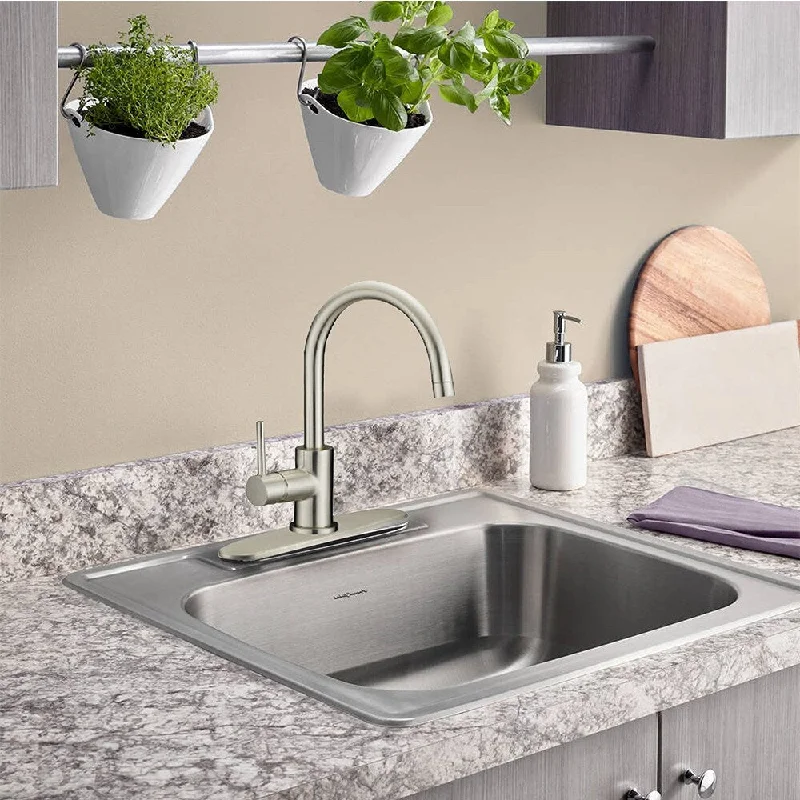 Single Handle Kitchen Faucet , Brushed Nickel Finish