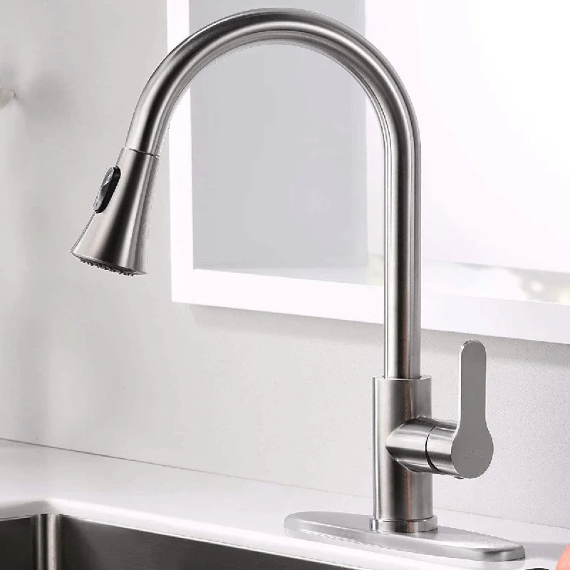 Single Handle Kitchen Faucet with Pull Down Sprayer, 1.8GPM