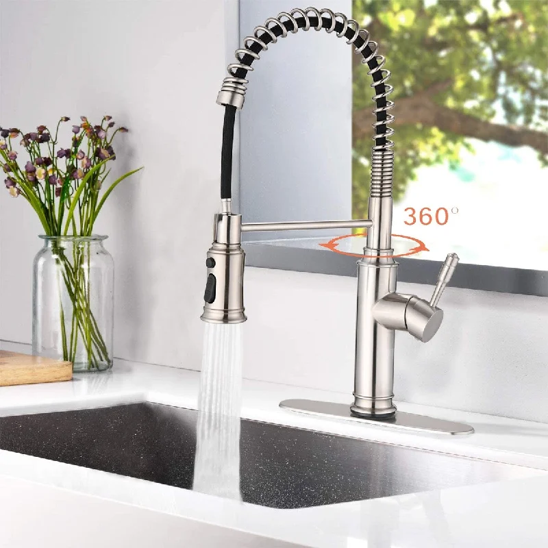 Touch Kitchen Faucet w/Pull Down Sprayer One Handle Spring Sink Faucet