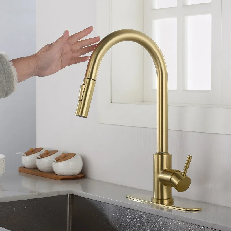 Touch Kitchen Faucet w/Pull Down Sprayer Single Handle Sink Faucets