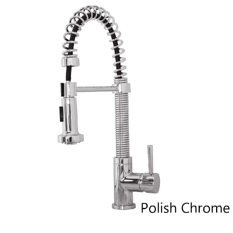 Virtu USA Arvia PSK-1008 Single Handle Kitchen Faucet in Brush Nickel or Polish Chrome