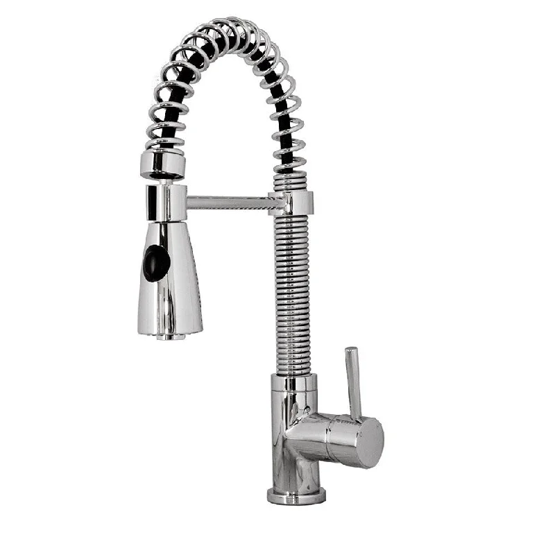 Virtu USA Ceto Single Handle Kitchen Faucet in Brush Nickel or Chrome