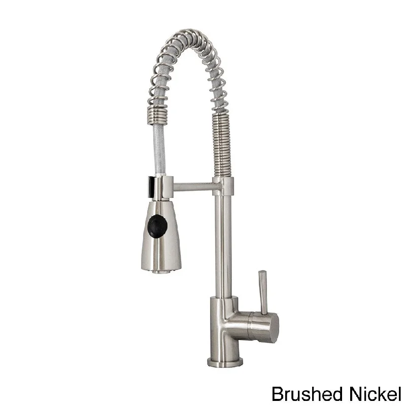 Virtu USA Neso PSK-1005 Single Handle Kitchen Faucet in Brush Nickel or Polish Chrome