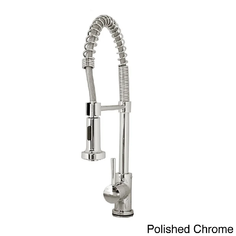 Virtu USA Triton PSK-1004 Single Handle Kitchen Faucet in Brush Nickel or Polish Chrome