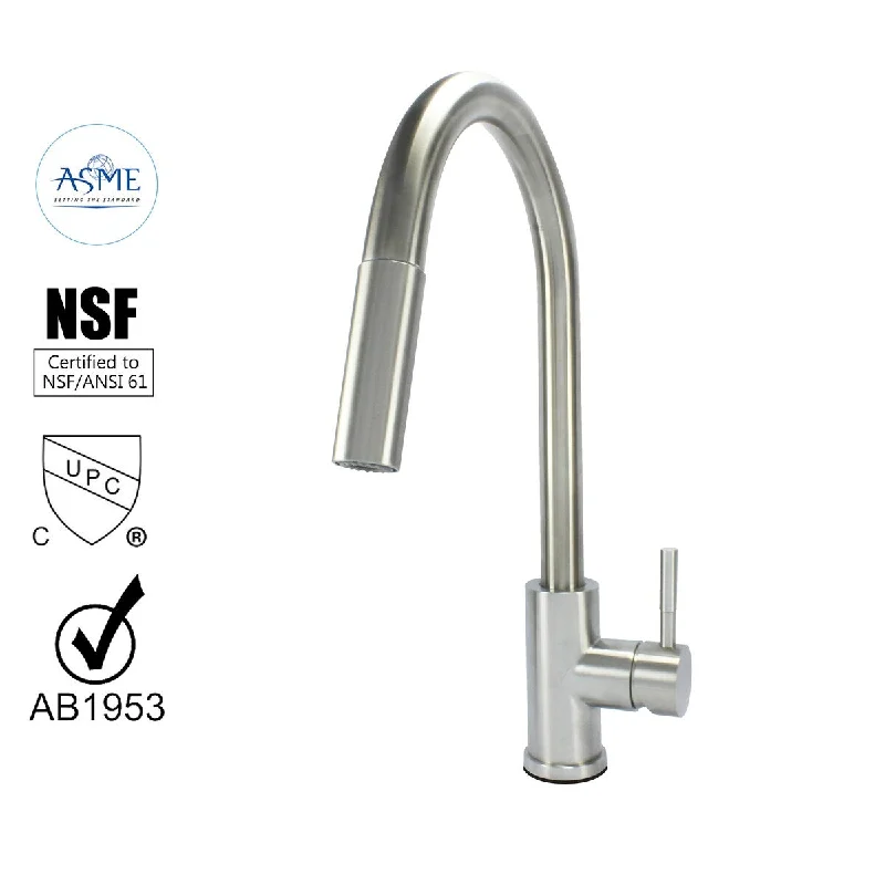 Wasserman -S1400123 SS Kitchen Faucet Single Handle Pulldown with Ceramic Cartridge