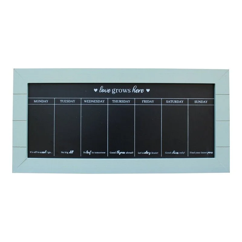 67X32 Chalkboard Week Planner Green