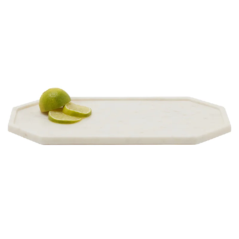 Aila White Marble Serving Tray (Small)