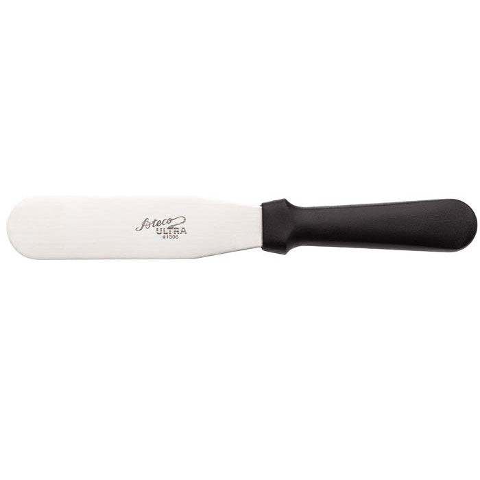 Ateco 1306 Pastry Spatula w/ Black Plastic Handle, 6"