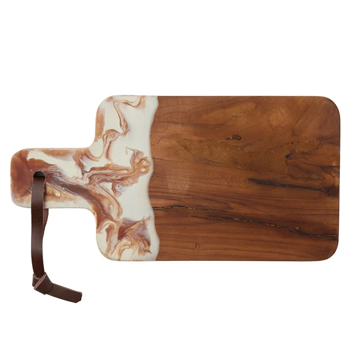 Austin Swirled Resin Serving Board (Amber)