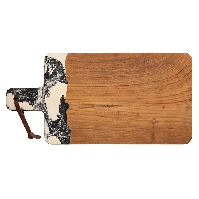 Austin Swirled Resin Serving Board (Black)