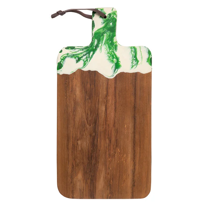 Austin Swirled Resin Serving Board (Green)