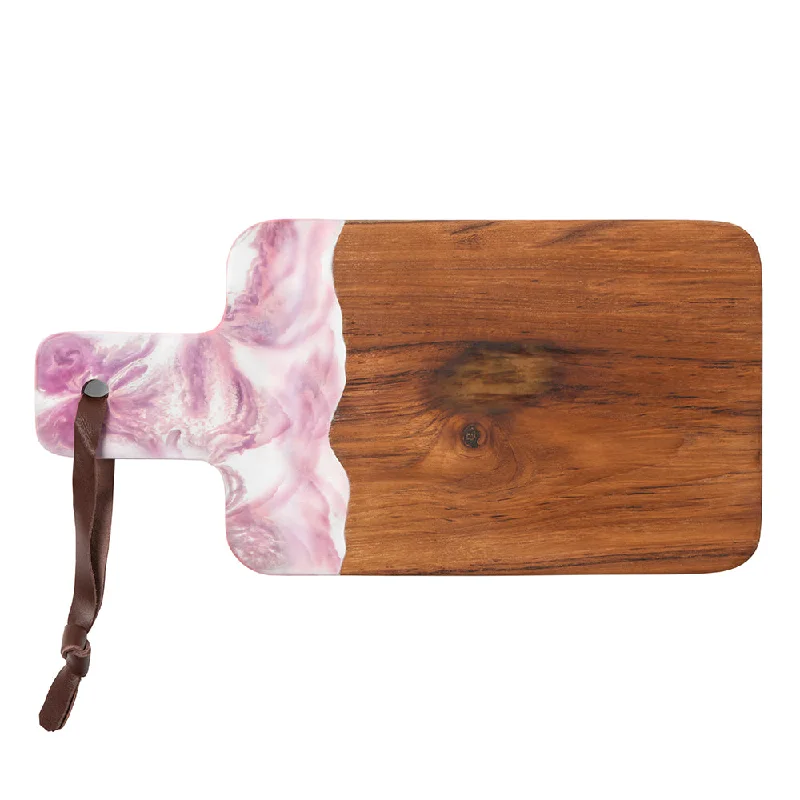 Austin Swirled Resin Serving Board (Pink)