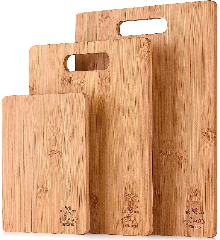 Bamboo Wooden Cutting Boards 3-Pc.