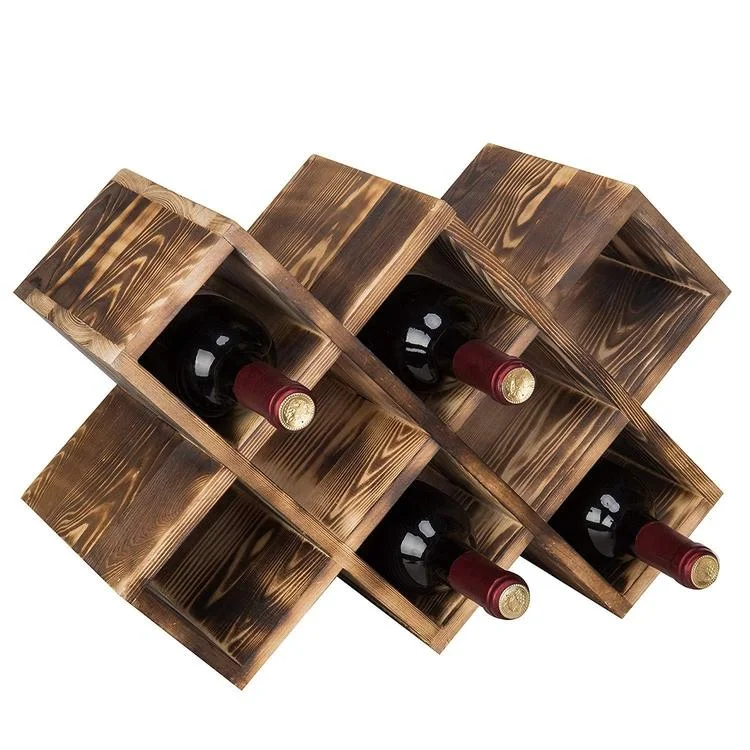 Burnt Wood 8-Bottle Wine Rack