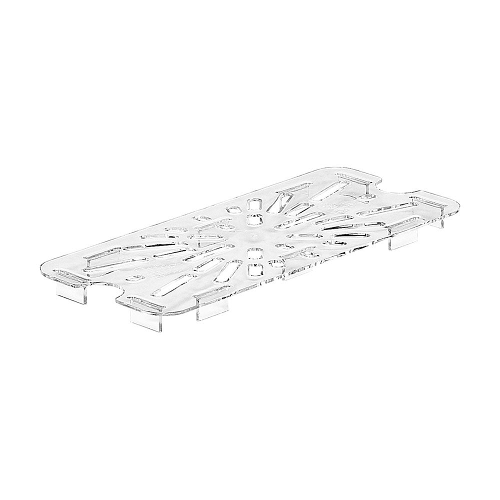 Cambro 30CWD135 Camwear Drain Shelf, Clear, 1/3 Size