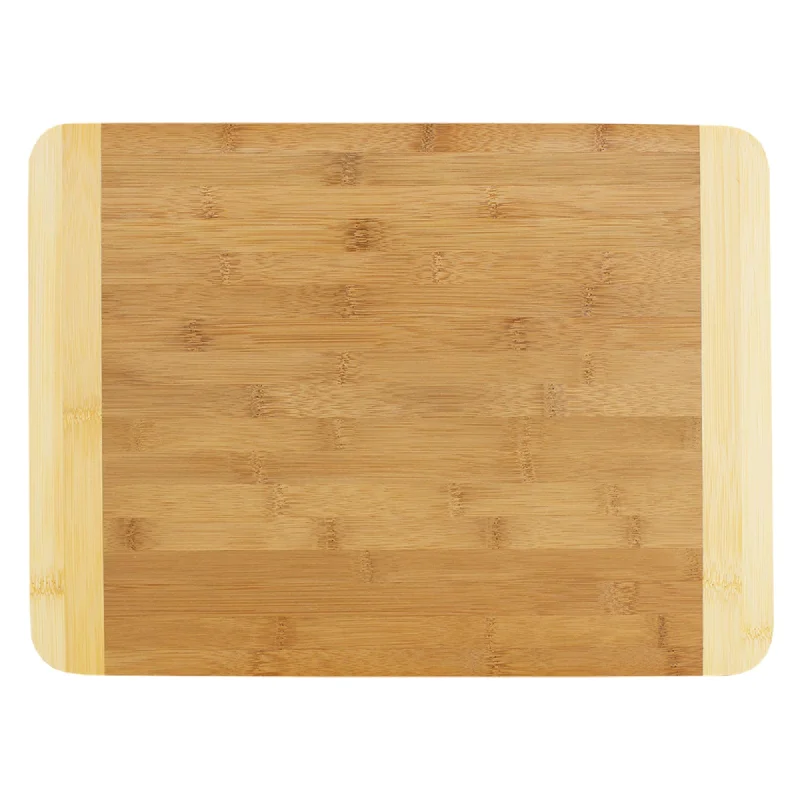 Large Dual Tone Bamboo Cutting Board, Natural