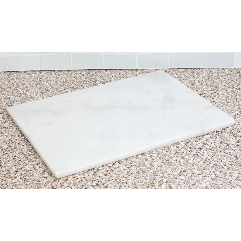 12" x 16" Marble Cutting Board, White