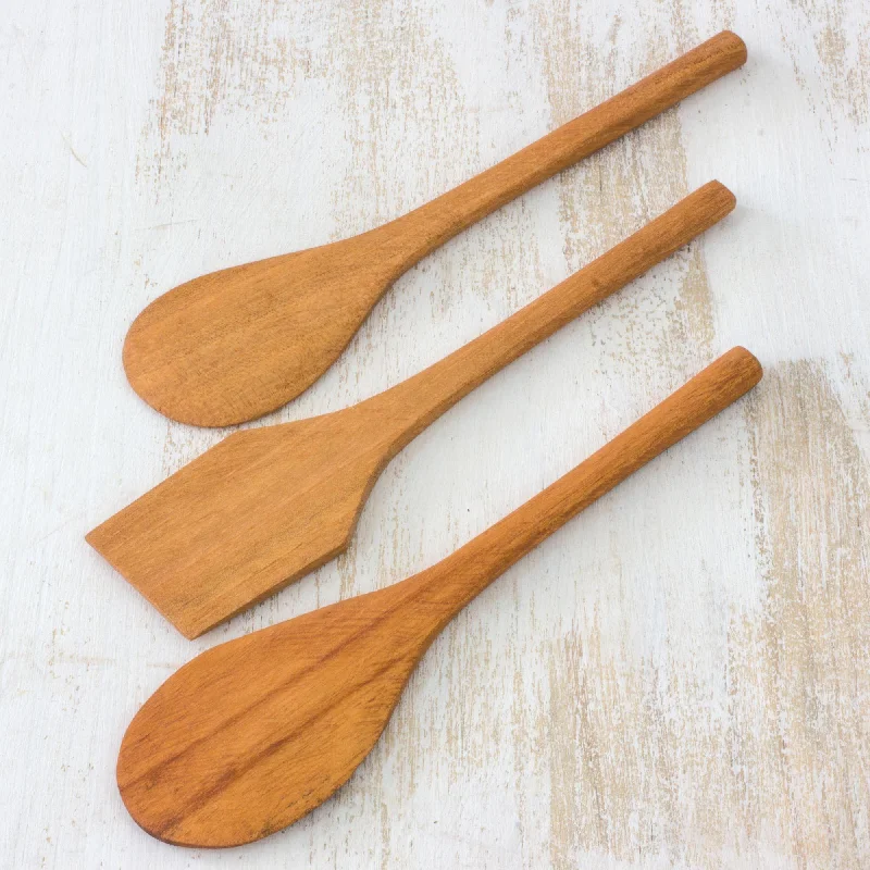 Cedar Wood Spatulas - Set of 3