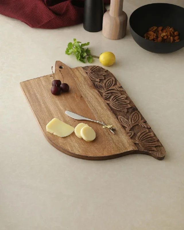 Flower Border Wooden Chopping Board