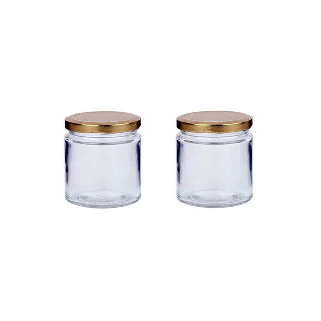 Clear Elegant Glass Cookie Jar for Kitchen Essentials | 100 ML | 3 x 3 inches