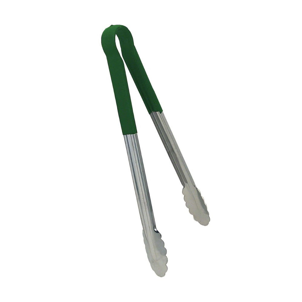 Coated Utility Tongs, Green, 16"