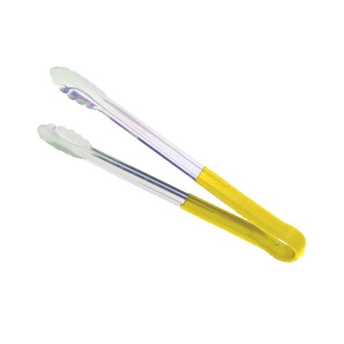 Coated Utility Tongs, Yellow, 16"