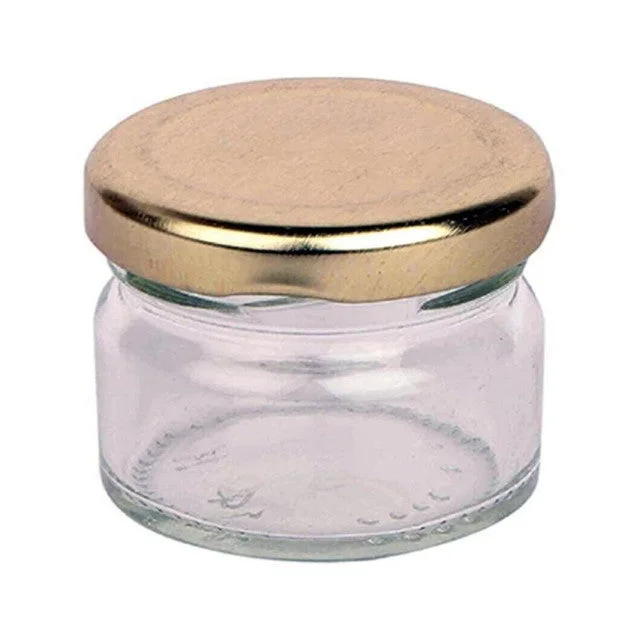 Compact Clear Glass Cookie Jar for Kitchen and Pantry | 30 ML | 2 x 2 inches