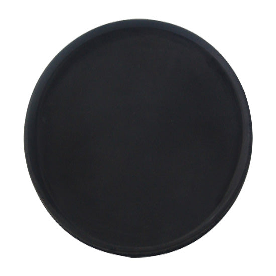 Culinary Essentials 859309 Round Bar Serving Tray, Black, 14"