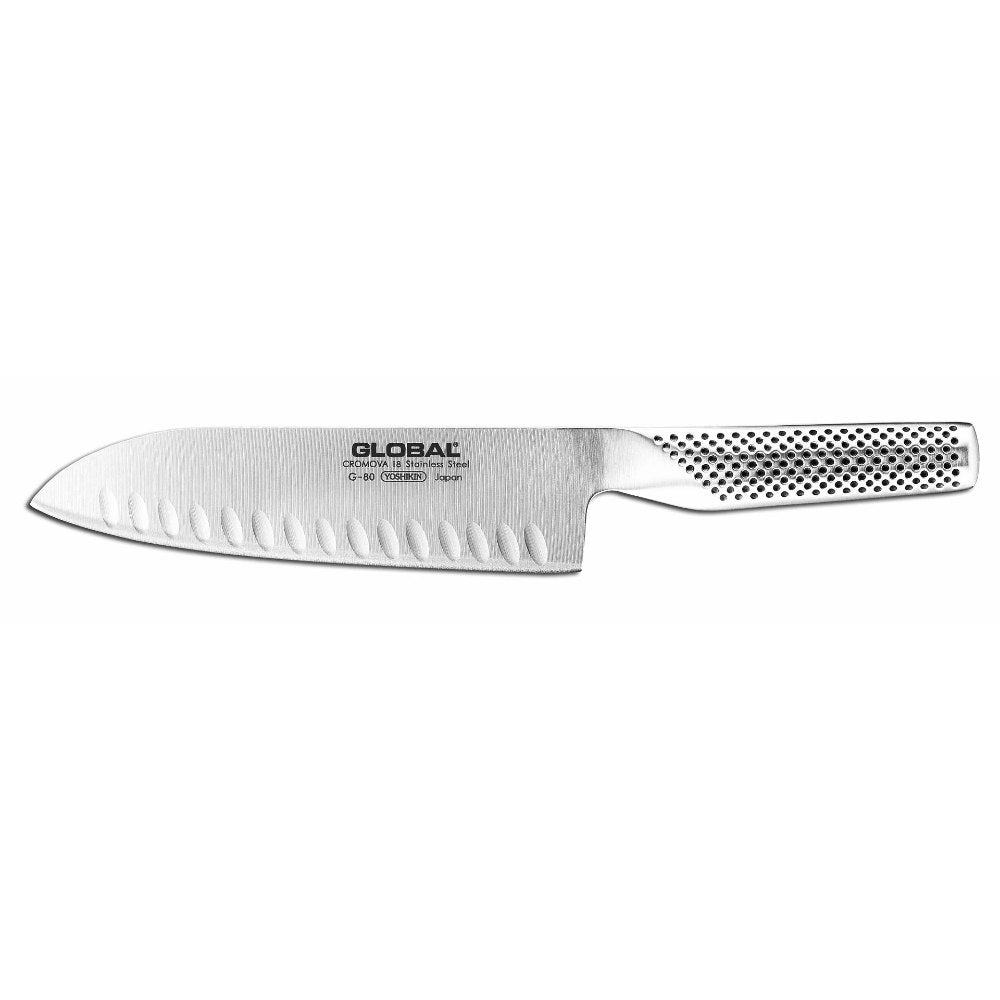 Global G-80 Granton Santoku Knife, 7"