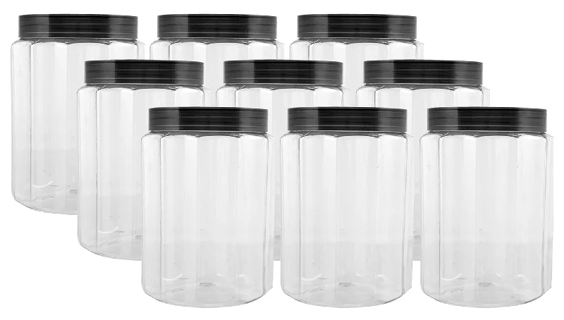 Kuber Industries Food Grade Odourless BPA Free Plastic Kitchen Container Set with Airtight Lid,500ml, Set of 9 (Grey)-HS42KUBMART25070