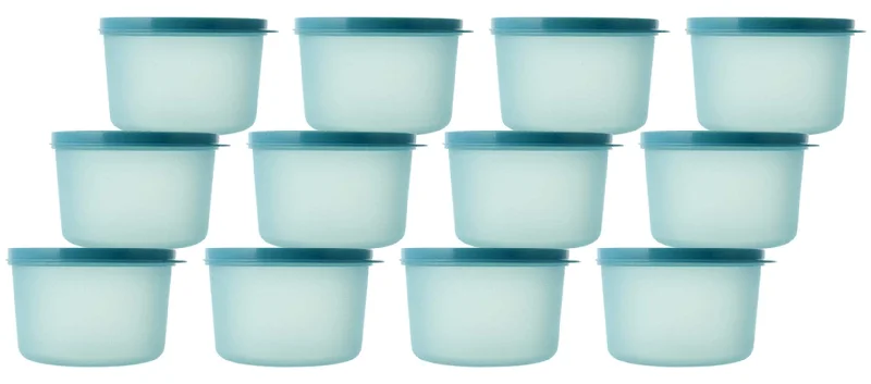 Kuber Industries Plastic 12 Pieces Kitchen Storage Spice Containers, Fridge Container, Food Utility Box, Food Storage Containers Jars 400 Ml (Blue) - CTLTC43879