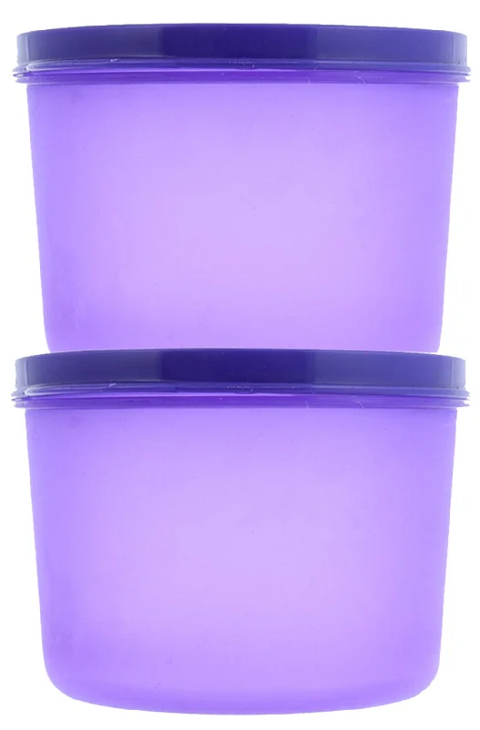 Kuber Industries Plastic 2 Pieces Kitchen Storage Spice Containers, Fridge Container, Food Utility Box, Food Storage Containers Jars 1600 Ml (Purple) - (CTLTC044077)