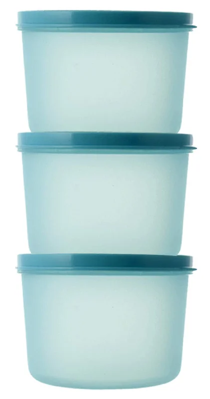 Kuber Industries Plastic 3 Pieces Kitchen Storage Spice Containers, Fridge Container, Food Utility Box, Food Storage Containers Jars 400 Ml (Blue) - CTLTC43874