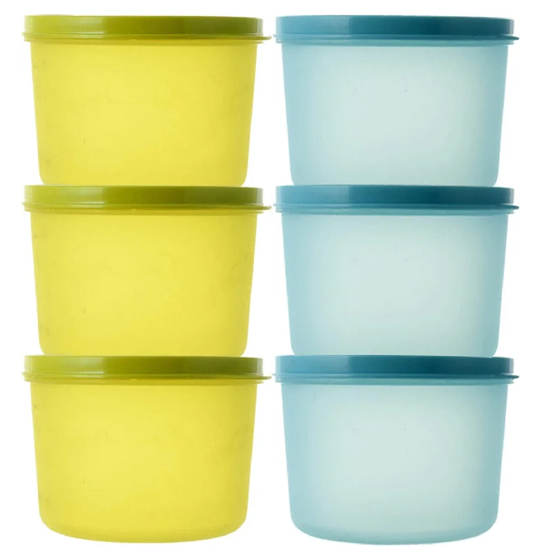 Kuber Industries Plastic 6 Pieces Kitchen Storage Spice Containers, Fridge Container, Food Utility Box, Food Storage Containers Jars 400 Ml (Blue & Green) - CTLTC43903